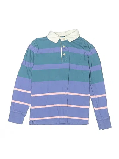 Pre-owned Crewcuts Kids' Long Sleeve Top Blue Tops