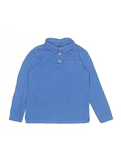 Pre-owned Crewcuts Kids' Long Sleeve Top Blue Tops