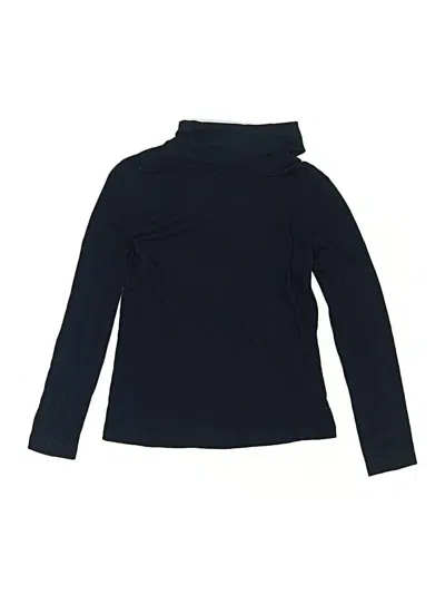 Pre-owned Crewcuts Kids' Long Sleeve Top Blue Turtleneck Tops