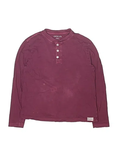 Pre-owned Crewcuts Kids' Long Sleeve Top Burgundy Tops