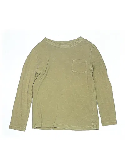 Pre-owned Crewcuts Kids' Long Sleeve Top Green Tops