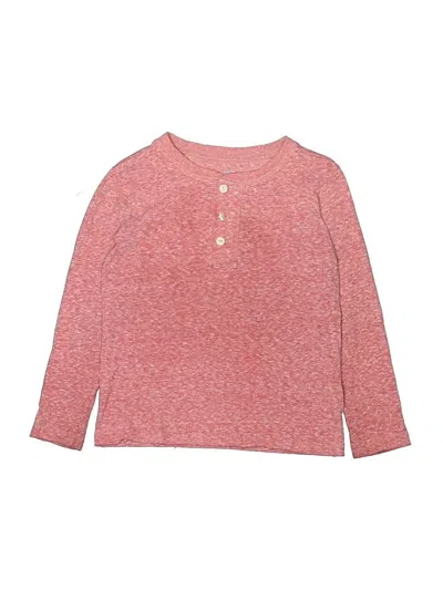 Pre-owned Crewcuts Kids' Long Sleeve Top Red Tops