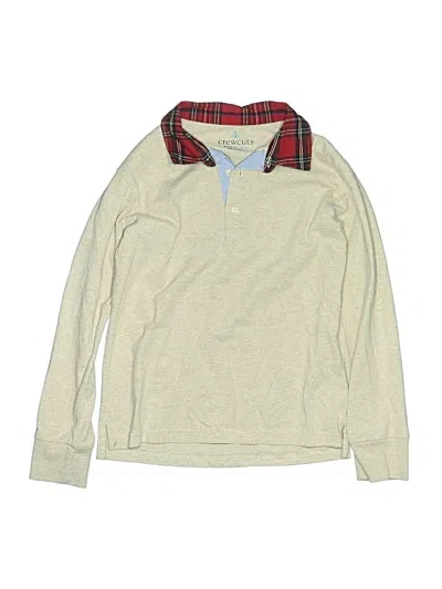 Pre-owned Crewcuts Kids' Long Sleeve Top Tan Tops