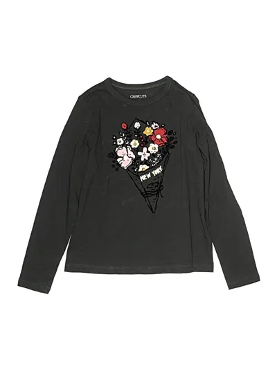 Pre-owned Crewcuts Kids' Long Sleeve T-shirt In Black