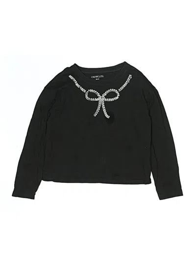 Pre-owned Crewcuts Kids' Long Sleeve T-shirt In Black