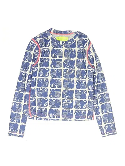 Pre-owned Crewcuts Kids' Long Sleeve T-shirt In Blue