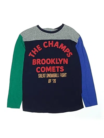 Pre-owned Crewcuts Kids' Long Sleeve T-shirt In Blue
