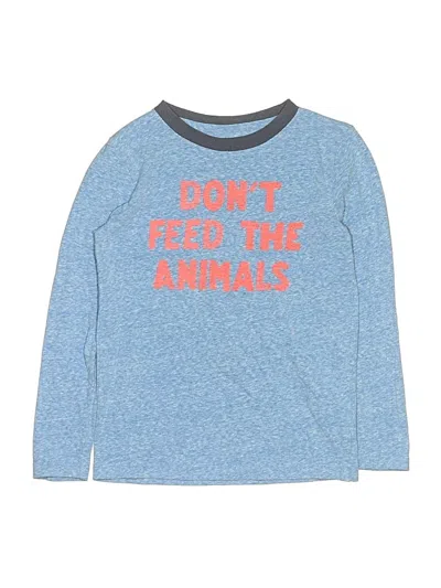 Pre-owned Crewcuts Kids' Long Sleeve T-shirt In Blue
