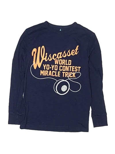 Pre-owned Crewcuts Kids' Long Sleeve T-shirt In Blue