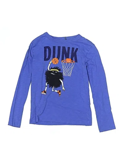 Pre-owned Crewcuts Kids' Long Sleeve T-shirt In Blue