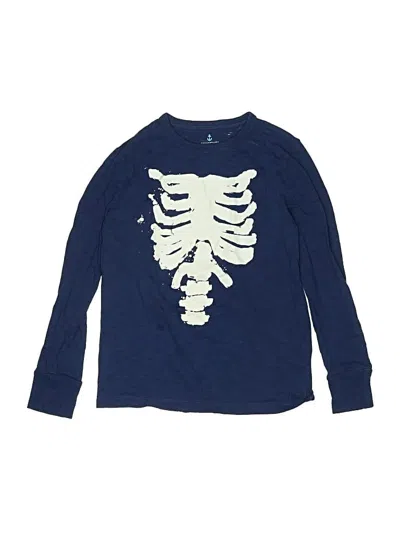 Pre-owned Crewcuts Kids' Long Sleeve T-shirt In Blue