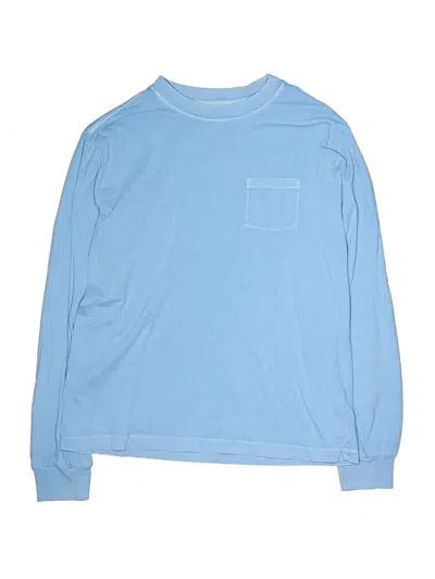Pre-owned Crewcuts Kids' Long Sleeve T-shirt In Blue