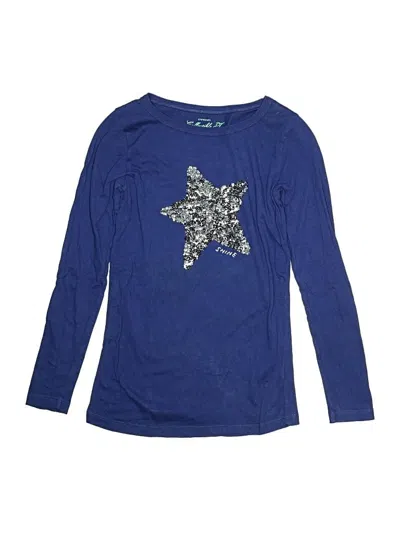 Pre-owned Crewcuts Kids' Long Sleeve T-shirt In Blue