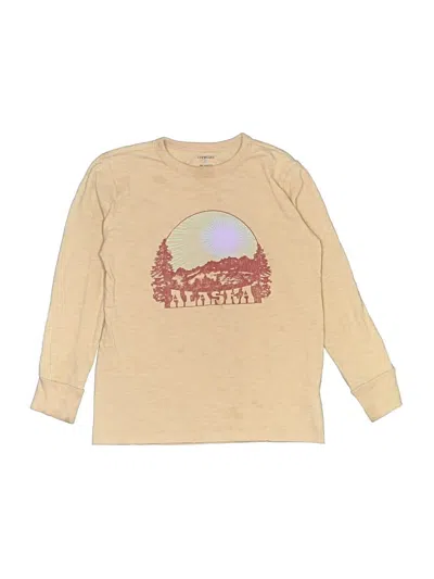 Pre-owned Crewcuts Kids' Long Sleeve T-shirt In Gold