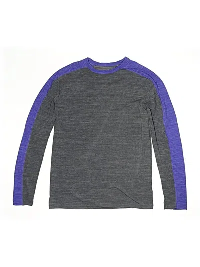 Pre-owned Crewcuts Kids' Long Sleeve T-shirt In Gray