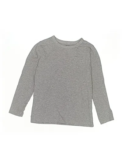 Pre-owned Crewcuts Kids' Long Sleeve T-shirt In Gray