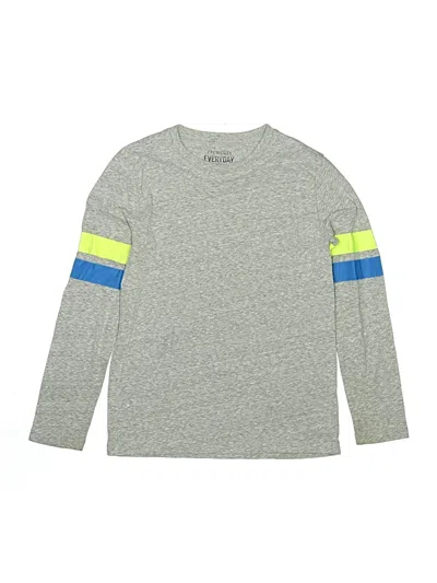 Pre-owned Crewcuts Kids' Long Sleeve T-shirt In Gray