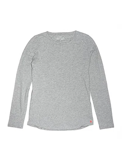 Pre-owned Crewcuts Kids' Long Sleeve T-shirt In Gray