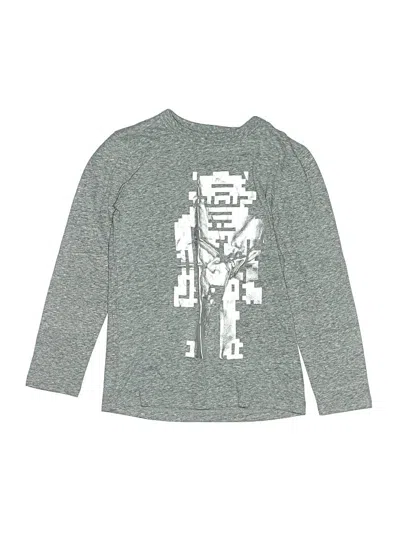 Pre-owned Crewcuts Kids' Long Sleeve T-shirt In Gray