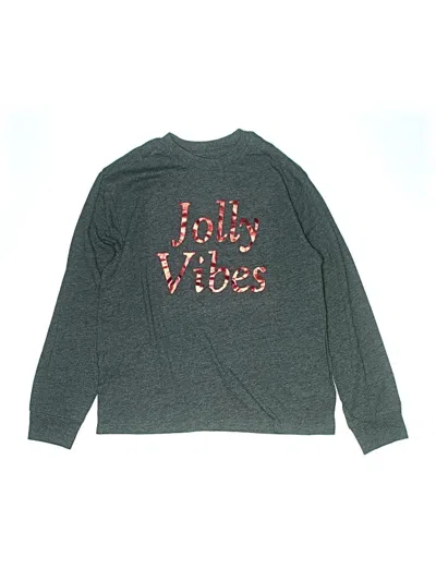 Pre-owned Crewcuts Kids' Long Sleeve T-shirt In Gray