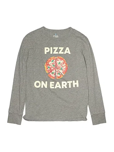 Pre-owned Crewcuts Kids' Long Sleeve T-shirt In Gray