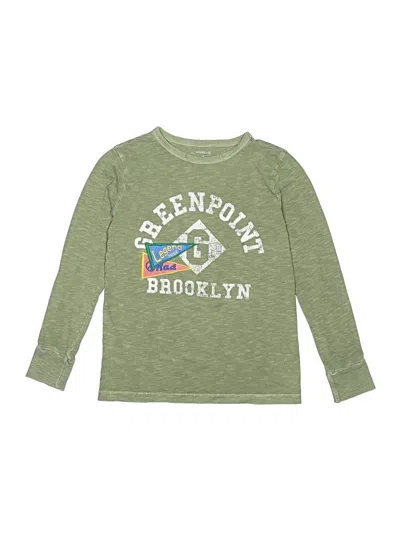 Pre-owned Crewcuts Kids' Long Sleeve T-shirt In Green
