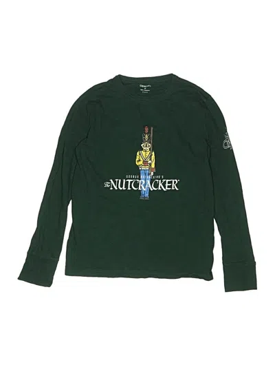 Pre-owned Crewcuts Kids' Long Sleeve T-shirt In Green