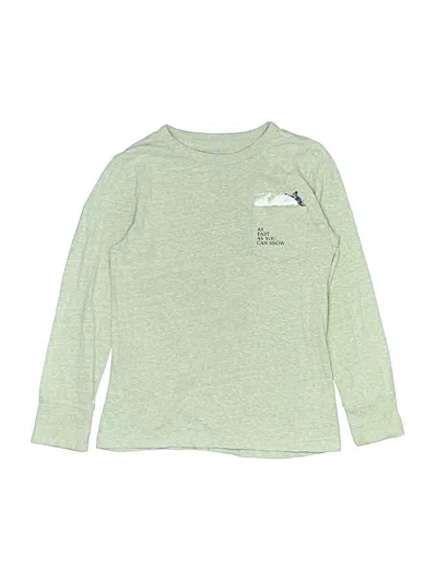Pre-owned Crewcuts Kids' Long Sleeve T-shirt In Green