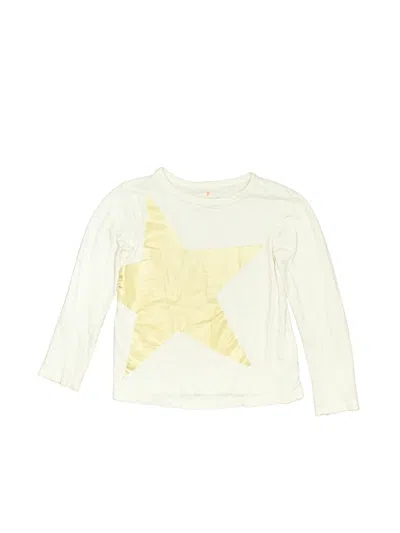 Pre-owned Crewcuts Kids' Long Sleeve T-shirt In Ivory