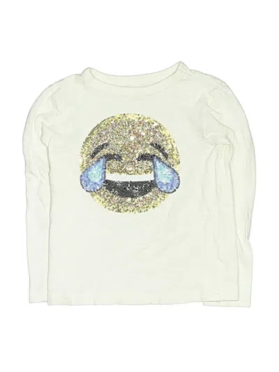 Pre-owned Crewcuts Kids' Long Sleeve T-shirt In Ivory