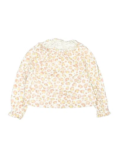 Pre-owned Crewcuts Kids' Long Sleeve T-shirt In Ivory