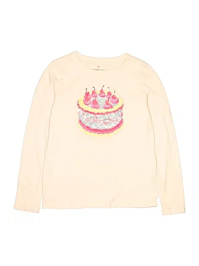 Pre-owned Crewcuts Kids' Long Sleeve T-shirt In Ivory