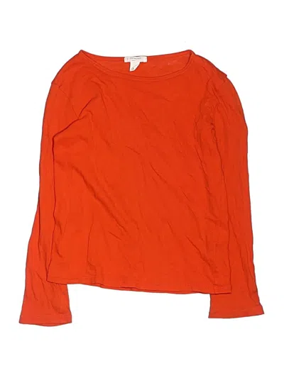 Pre-owned Crewcuts Kids' Long Sleeve T-shirt In Orange