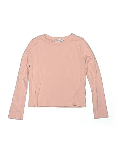 Pre-owned Crewcuts Kids' Long Sleeve T-shirt In Pink