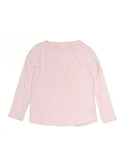 Pre-owned Crewcuts Kids' Long Sleeve T-shirt In Pink