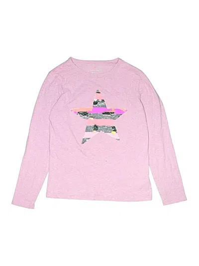 Pre-owned Crewcuts Kids' Long Sleeve T-shirt In Pink