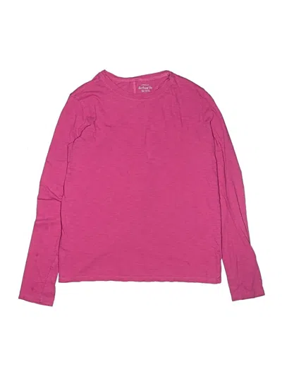 Pre-owned Crewcuts Kids' Long Sleeve T-shirt In Pink