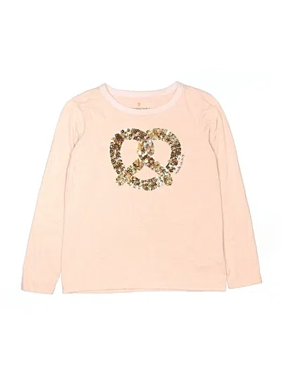 Pre-owned Crewcuts Kids' Long Sleeve T-shirt In Pink