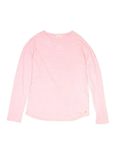 Pre-owned Crewcuts Kids' Long Sleeve T-shirt In Pink