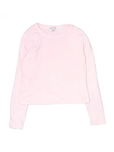 Pre-owned Crewcuts Kids' Long Sleeve T-shirt In Pink