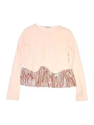 Pre-owned Crewcuts Kids' Long Sleeve T-shirt In Pink