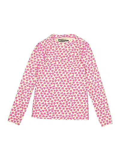 Pre-owned Crewcuts Kids' Long Sleeve T-shirt In Pink