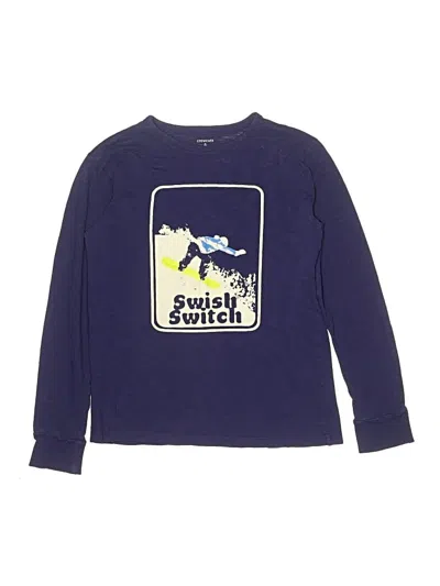 Pre-owned Crewcuts Kids' Long Sleeve T-shirt In Purple