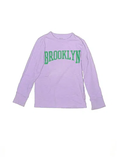 Pre-owned Crewcuts Kids' Long Sleeve T-shirt In Purple