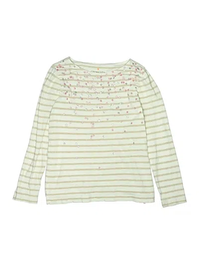 Pre-owned Crewcuts Kids' Long Sleeve T-shirt In White