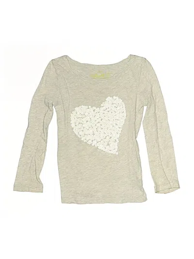 Pre-owned Crewcuts Kids' Long Sleeve T-shirt In White