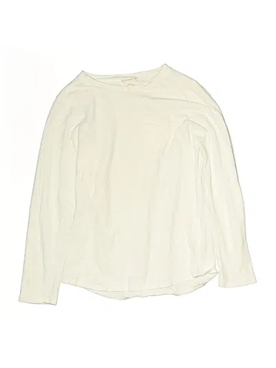 Pre-owned Crewcuts Kids' Long Sleeve T-shirt In White