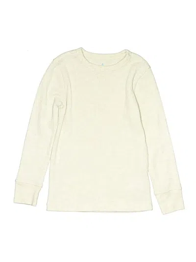 Pre-owned Crewcuts Kids' Long Sleeve T-shirt In White