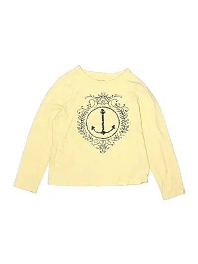 Pre-owned Crewcuts Kids' Long Sleeve T-shirt In Yellow