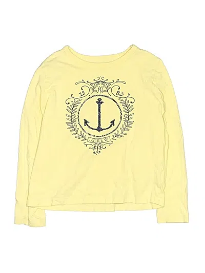 Pre-owned Crewcuts Kids' Long Sleeve T-shirt In Yellow